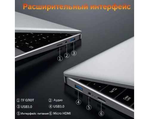 Ноутбук Intel Celeron N5095 (2.0 ГГц), RAM 16 ГБ